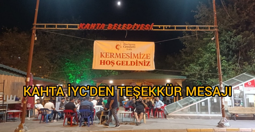 KAHTA İYC'DEN TEŞEKKÜR MESAJI 