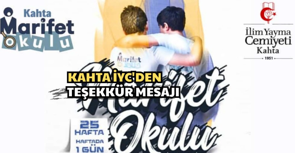 KAHTA İYC'DEN TEŞEKKÜR MESAJI